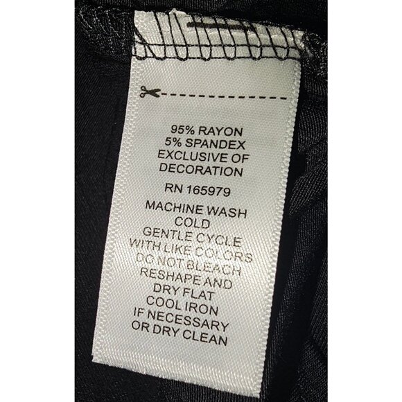 Cable & Gauge Long Sleeve Top Black & White Trim Size M/M/M (RN# NB1Q543) - Picture 8 of 10